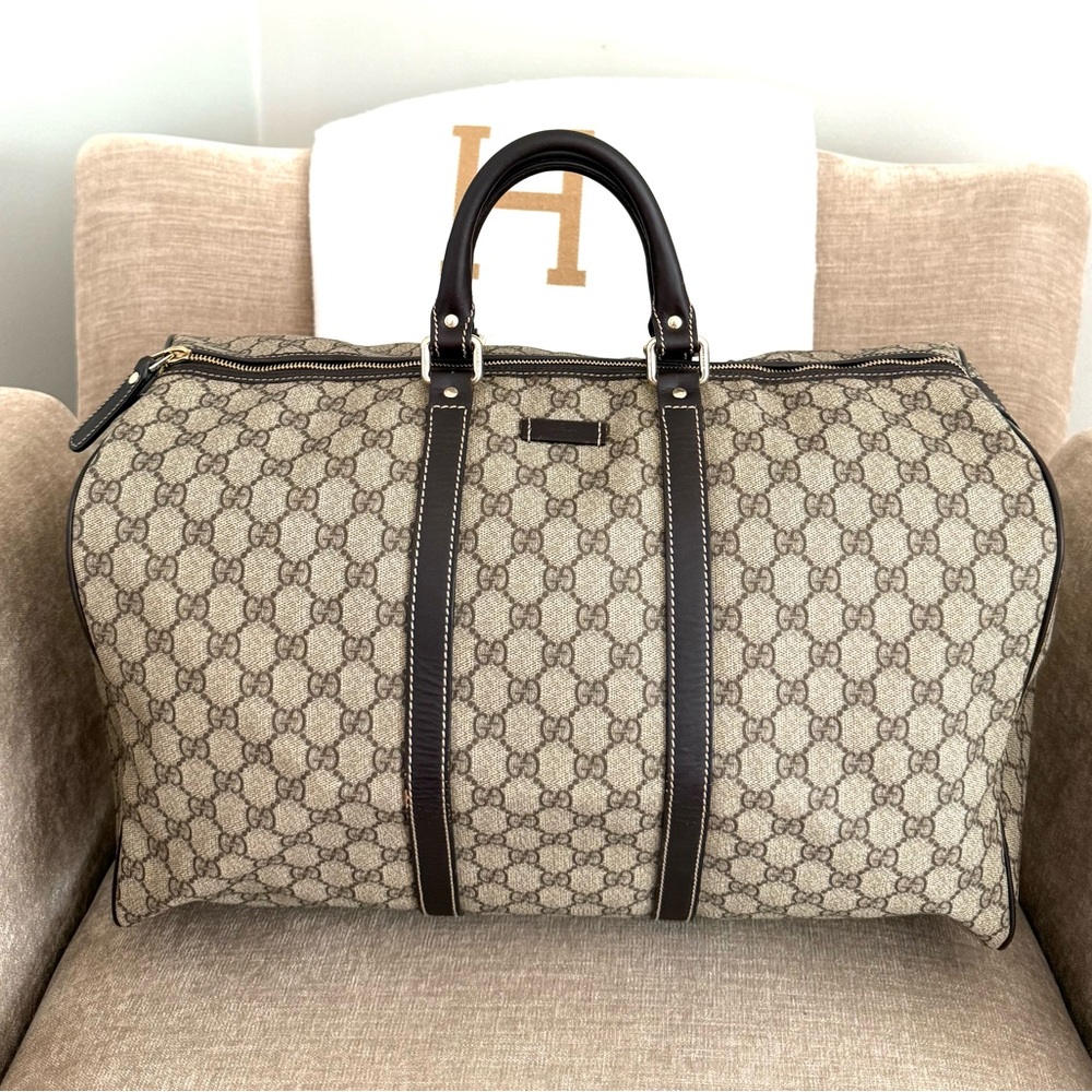 Authentic Gucci GG Supreme Canvas Duffel Bag Boston bag unisex - Picture 2 of 16